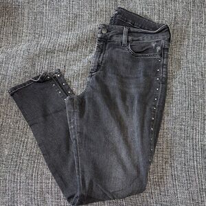 NYDJ Dark Gray/Black AMI Skinny Legging Jeans - SIZE 12